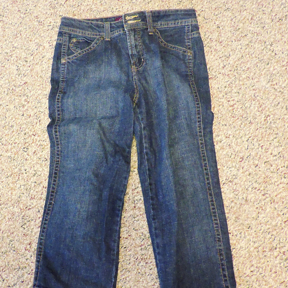 GLORIA VANDERBILT - women’s jeans, capris, .. size 6  blue